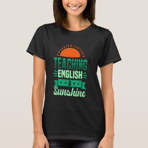 T-shirt Jolie professeur d'anglais & soleil