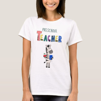 T-shirt Jolie professeur d'école maternelle Zèbre