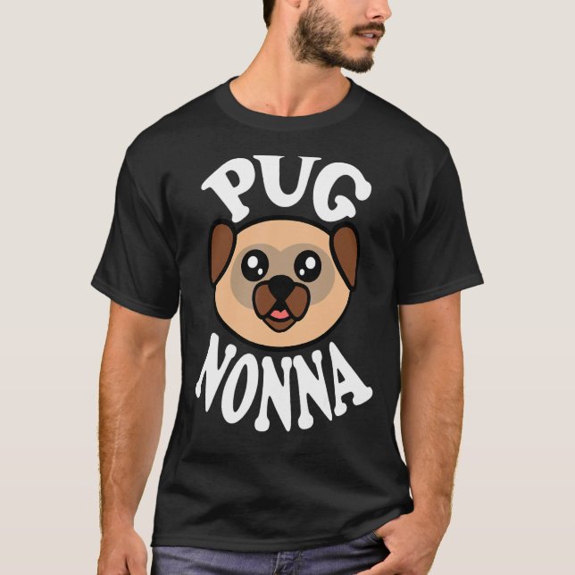 T-shirt Jolie Pug Nonna (Devant)