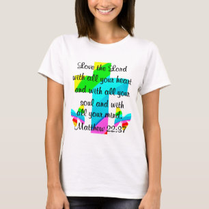 T-SHIRT JOLIE RAINBOW MATTHEW 22:37 TEE - SHIRTS ET VÊTEME