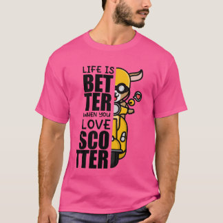 T-shirt Jolie Scooter conception chèvre