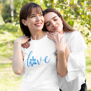 T-shirt Jolie Sensibilisation sur l'autisme Love Puzzle bl