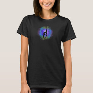 T-shirt Jolie Silhouette De Gymnaste Rainbow Co