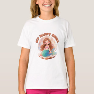 T-shirt Jolie sirène Citation de ma coquille heureuse Esth