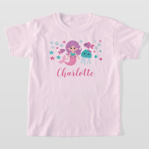 T-shirt Jolie sirène personnalisée fille