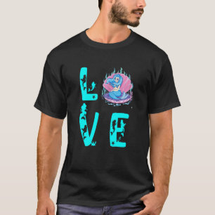 T-shirt Jolie Sirène Sirène Coquillage Assorti Sirène Amou
