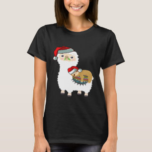 T-shirt Jolie Sloth dormant sur Llama Alpaca I Xmas Christ