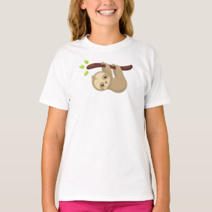 T-shirt Jolie Sloth, Petite Sloth, Fente Bébé, Fente Lazy