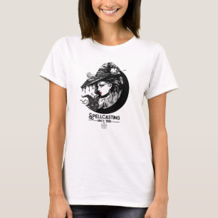 T-shirt Jolie Sorcière & Chat Noir Wiccan Wicca Lancement
