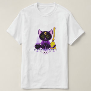 T-shirt Jolie sorcière de chat noir Halloween
