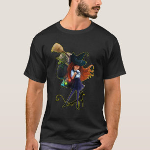 T-shirt Jolie Sorcière En Formation Chat Noir Halloween
