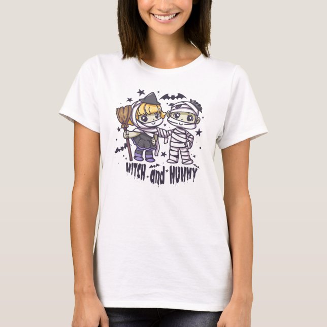 T-shirt Jolie sorcière et maman (Devant)