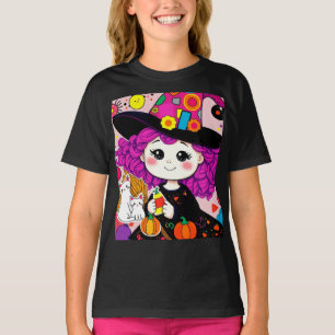 T-shirt Jolie Sorcière Halloween Style Éffrayant!