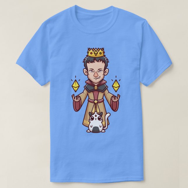 T-shirt Jolie Sorcière King Avec Cartoon Hamster (Design devant)