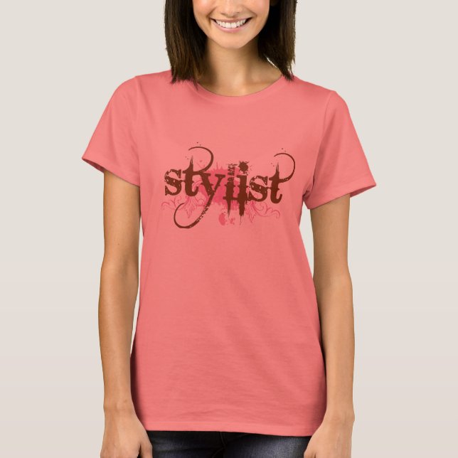 T-shirt Jolie Stylist Grunge Tee - shirt femmes (Devant)
