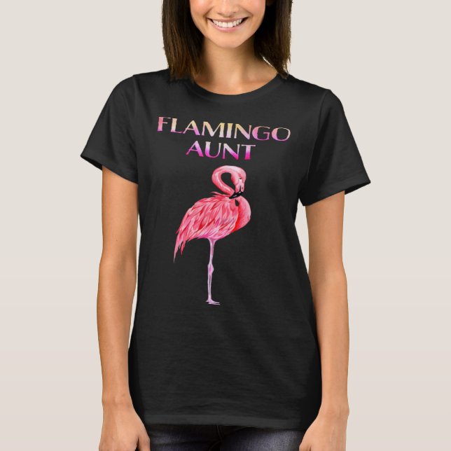 T-shirt Jolie Tante Flamant rose Awesome Noël (Devant)
