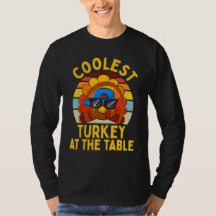 T-shirt Jolie Thanksgiving Toddler Boy Coolest Turquie À
