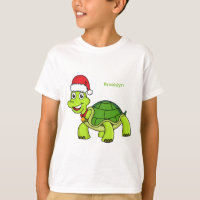 Jolie tortue en chapeau de Père Noël