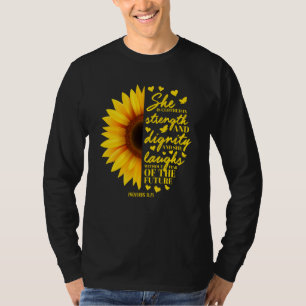 T-shirt Jolie Tournesol Bible chrétienne Verse Femmes Ados