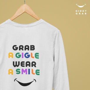 T-shirt Jolie Typographie Rétro Gigue & Smile Simple Cosy