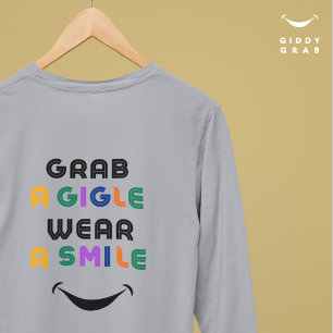 T-shirt Jolie Typographie Rétro Gigue & Smile Simple Cosy