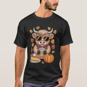 T-shirt Jolie vache des Highlands écossaise Action de grâc