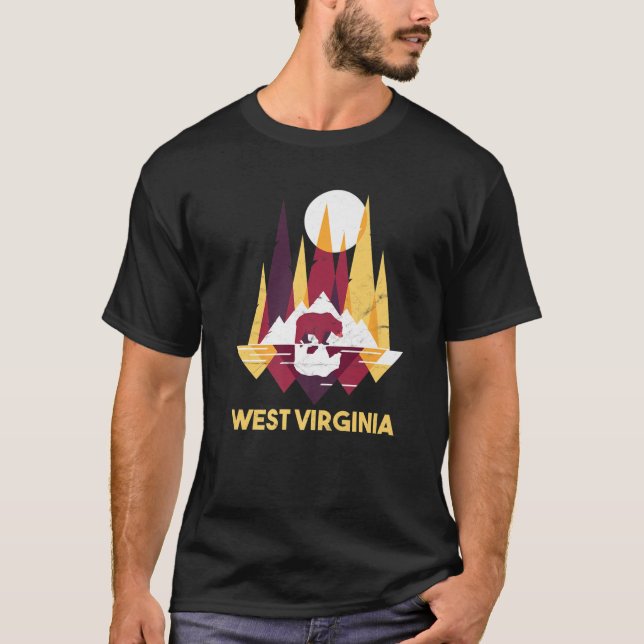 T-shirt Jolie Virginie-Occidentale Allegheny Mountains Our (Devant)