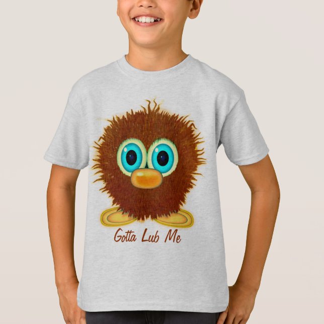 T-shirt Jolie Wuzzy Butt Kids Lovable Livre Caractère Chem (Devant)