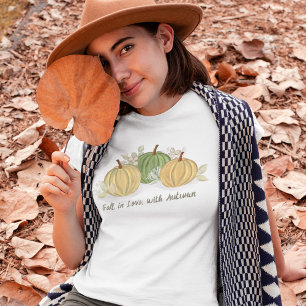 T-shirt Jolies citrouilles et gourdes d'automne pour femme