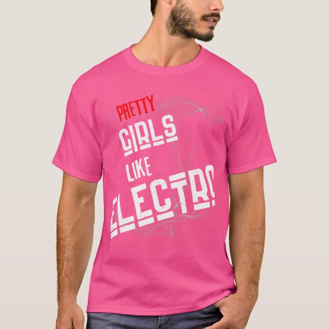T-shirt Jolies Filles Comme Electro. Design Techno Unique  (Devant)
