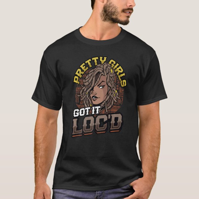 T-shirt Jolies Filles L'Ont Éclatée Dreadlock Melanin Blac (Devant)