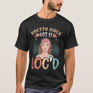T-shirt Jolies Filles L'Ont Éclatée Dreadlock Melanin Blac