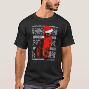 T-shirt Jolies guirlandes de Noël de chat de Père Noël Cha