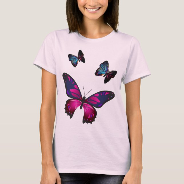 T-shirt Jolies papillons (Devant)