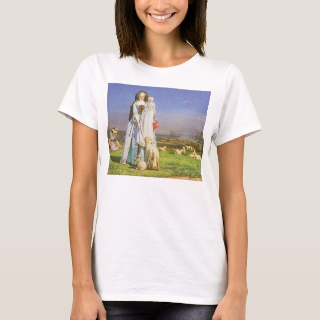 T-shirt Jolis agneaux par Ford Madox Brown (Devant)