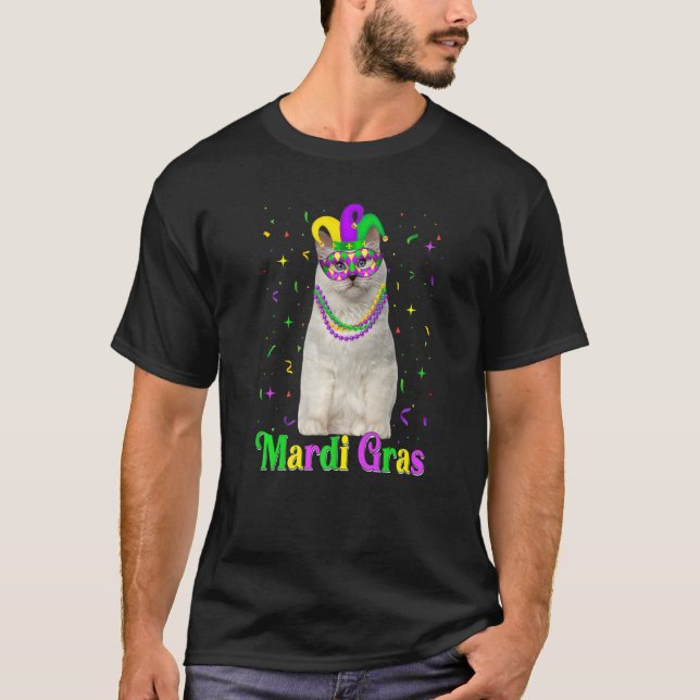 T-shirt Jolis animaux de chat Birman Carnavals Mardi Gras (Devant)
