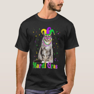 T-shirt Jolis animaux de chat Maine Coon Carnavals Mardi G