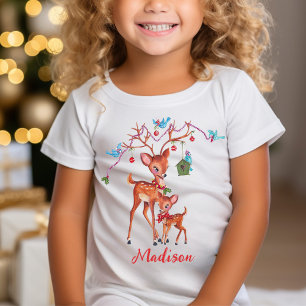 T-Shirt Jolis cerfs de Noël