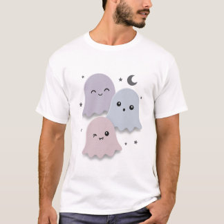 T-shirt Jolis fantômes pastel amis Halloween
