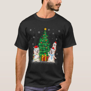 T-shirt Jolis hérissons guirlandes lumineuses de Noël drôl