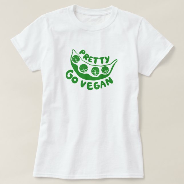 T-shirt Jolis Pois S'Il Vous Plaît Allez Vegan Cute Pun Fu (Design devant)
