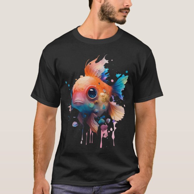 T-shirt Jolis poissons à l'aquarelle (Devant)