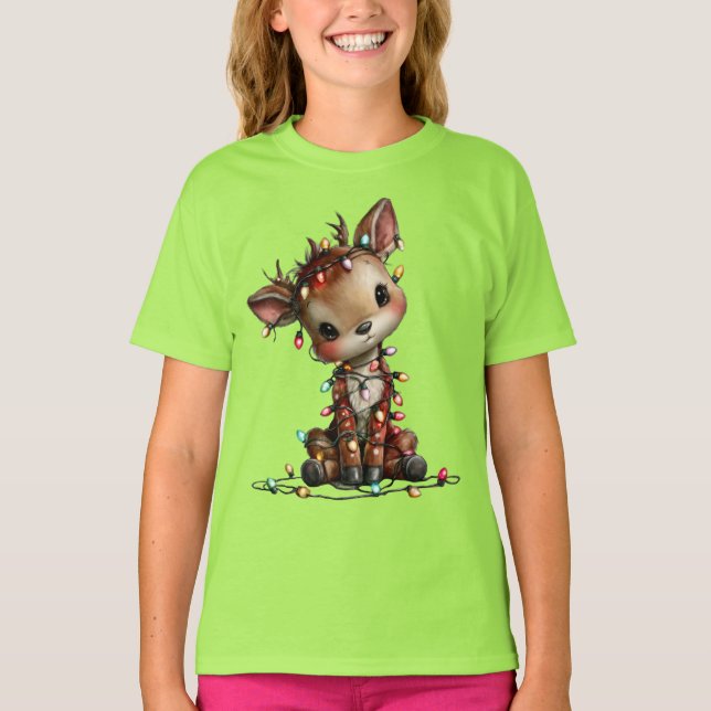 T-shirt Jolis rennes de Noël  (Devant)