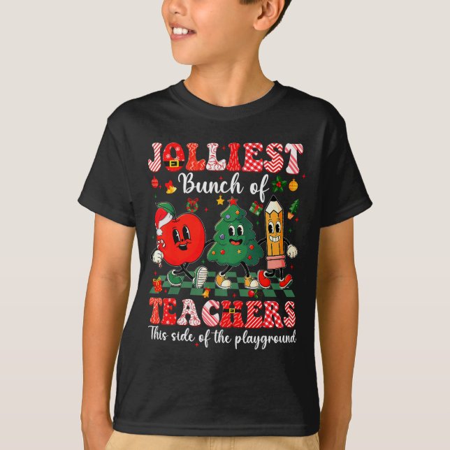 T-shirt Jolliest Bunch Of Teachers Christmas Xmas Teacher  (Devant)