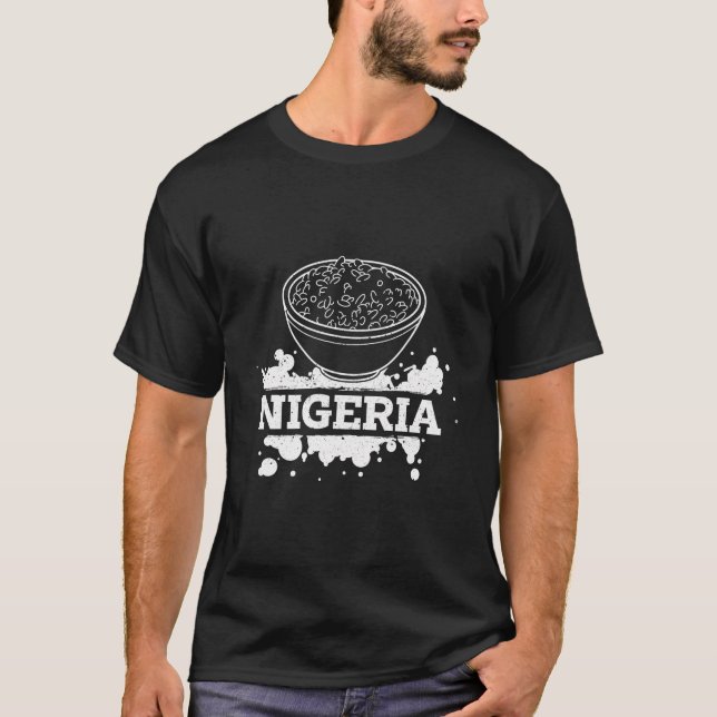 T-shirt Jollof Nigeria Fried Food Nigeria Flags African R (Devant)