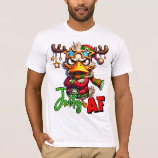 T-shirt Jolly AF - Canard cahoteux Sarcastique Noël