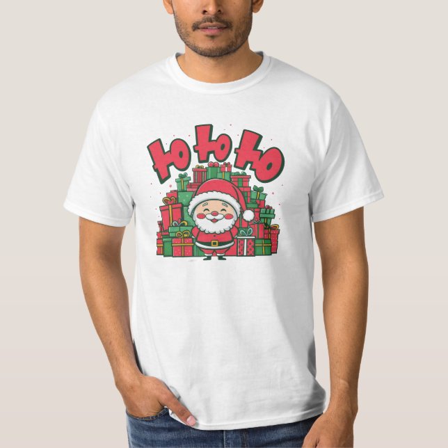 T-shirt Jolly Cartoon Père Noël Noël-67748 (Devant)