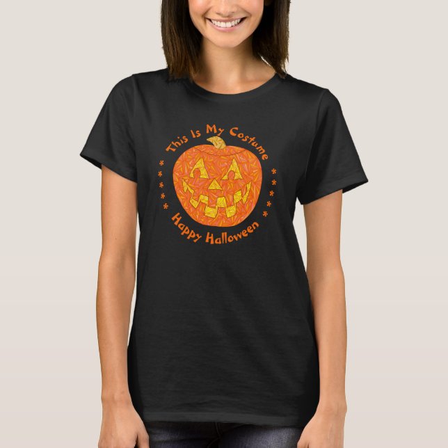 T-shirt Jolly Jack-o'-lantern Halloween Citrouille Fun (Devant)