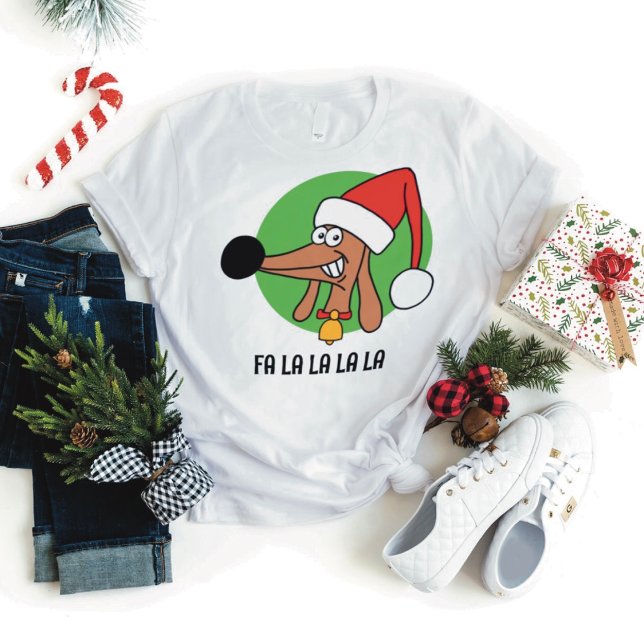 T-Shirt Jolly Noël Dachshund (Créateur téléchargé)