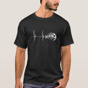 T-shirt Jolly Pirate Poisson Heartbeat Ekg Pulse Pastafari